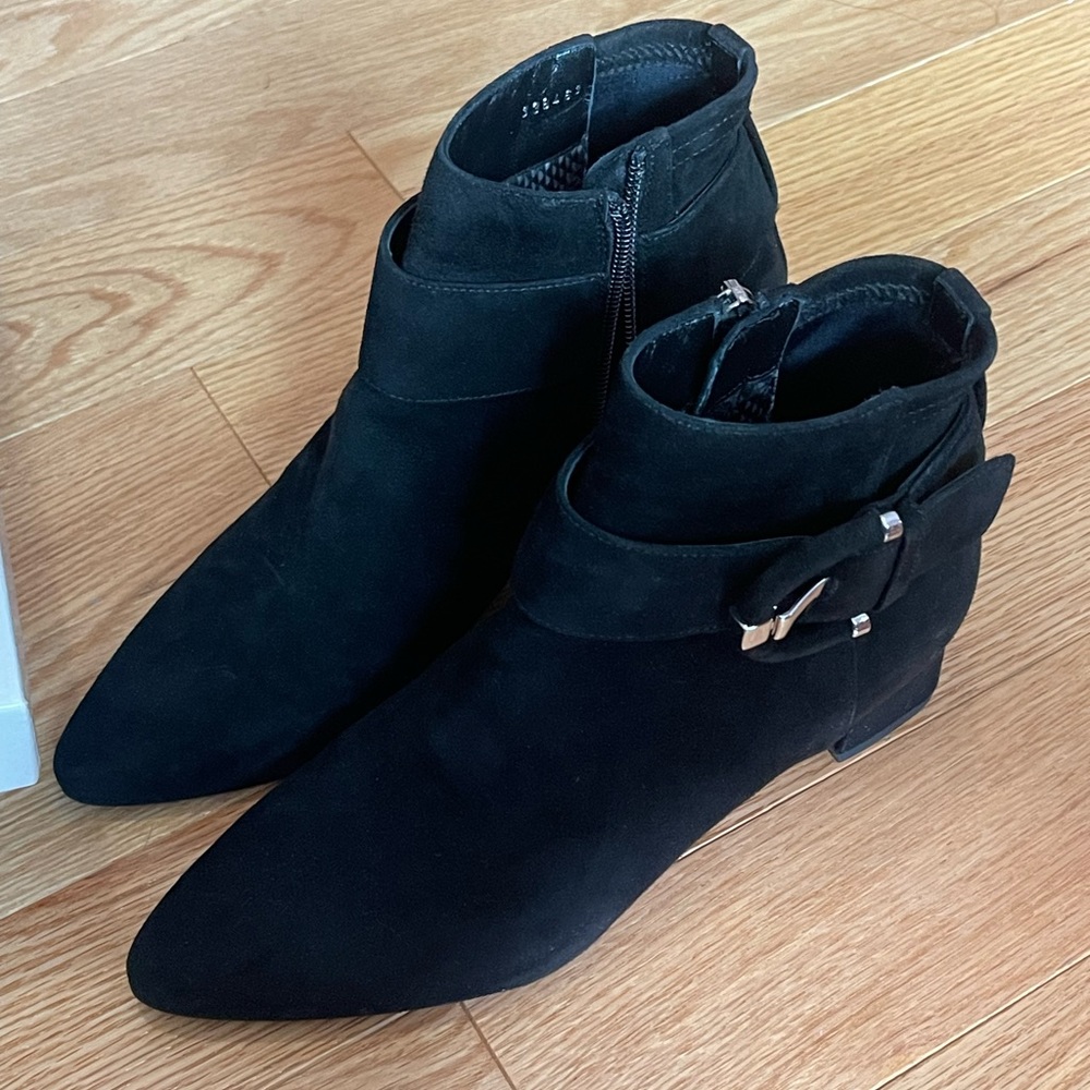 Aquatalia black suede boots